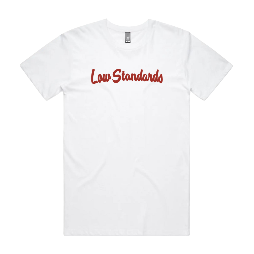 LOW STANDARDS - TSHIRT - WHITE - RED