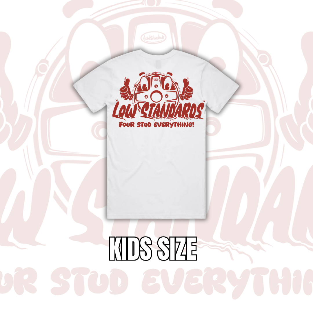KIDS - LOW STANDARDS - RED - T-SHIRT