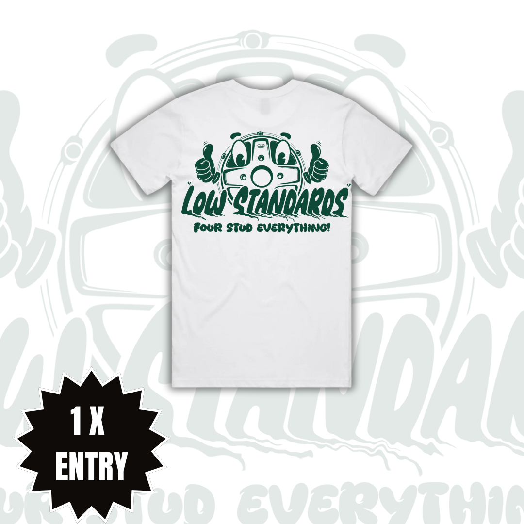 LOW STANDARDS - TSHIRT - WHITE - GREEN