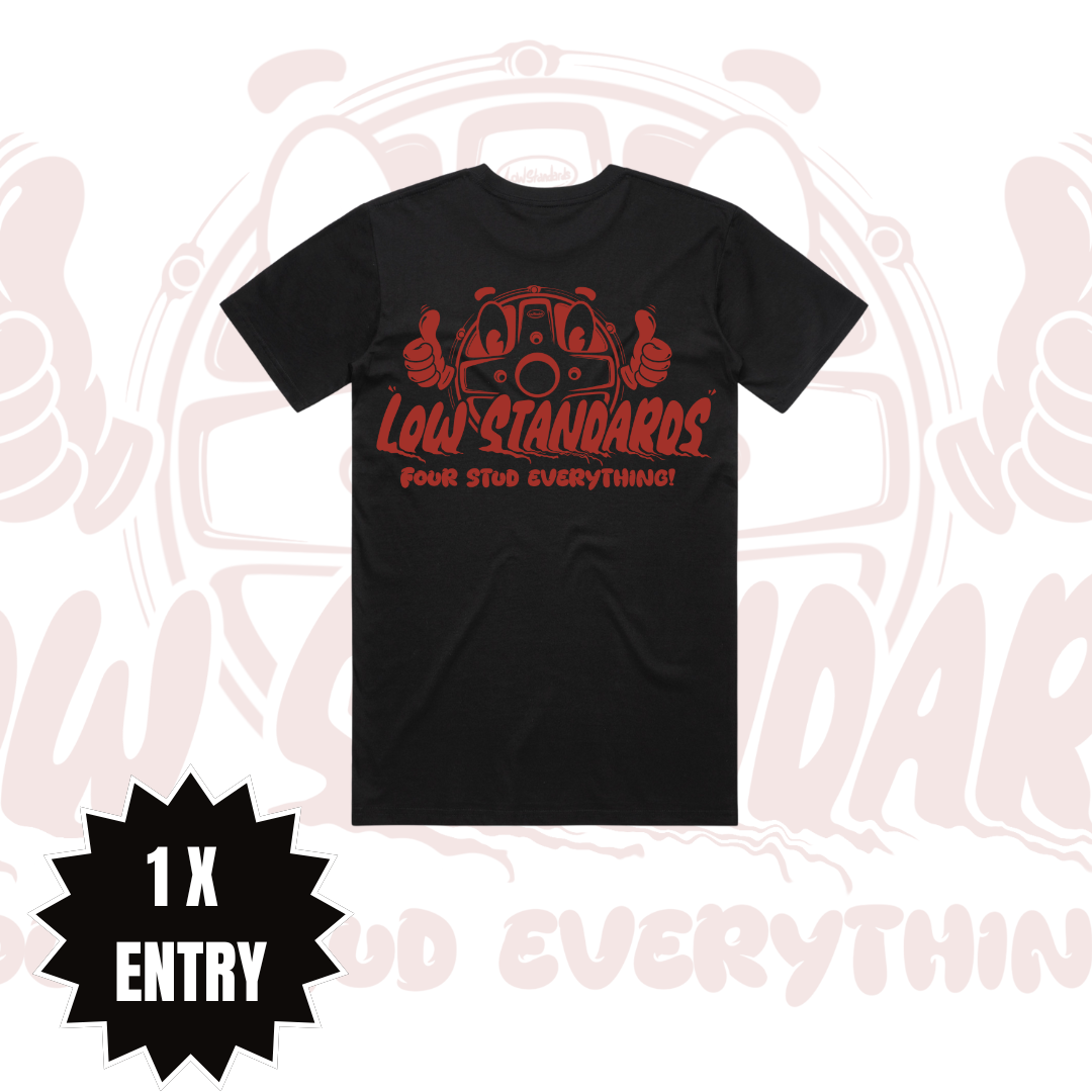LOW STANDARDS - TSHIRT - BLACK - RED