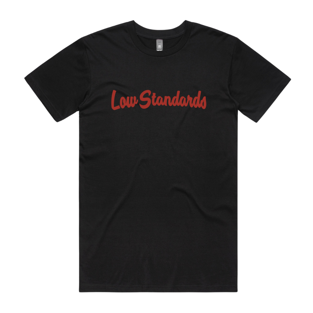 LOW STANDARDS - TSHIRT - BLACK - RED