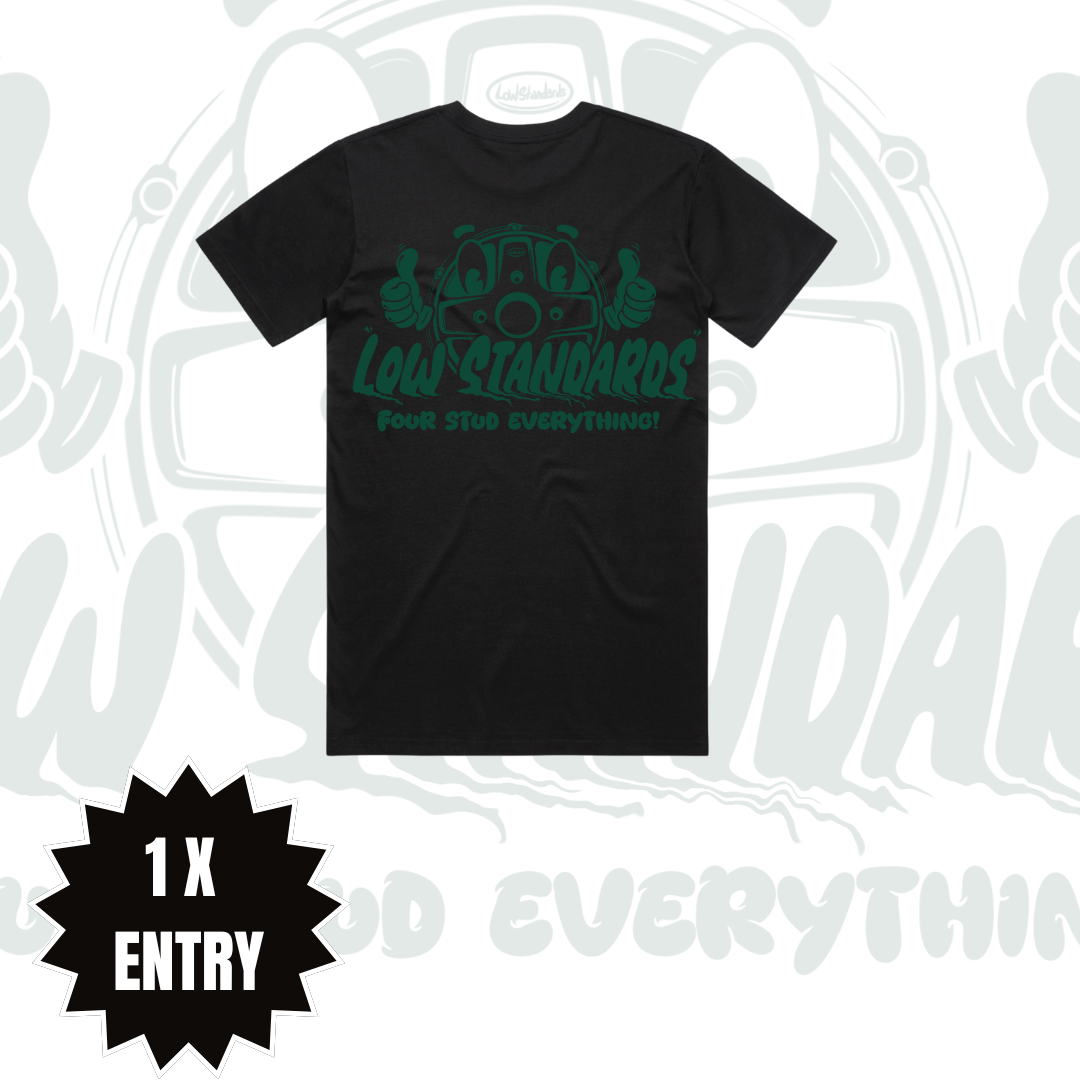 LOW STANDARDS - TSHIRT - BLACK - GREEN