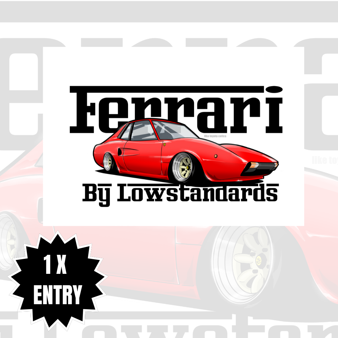 FERRARI - STICKER - WHITE