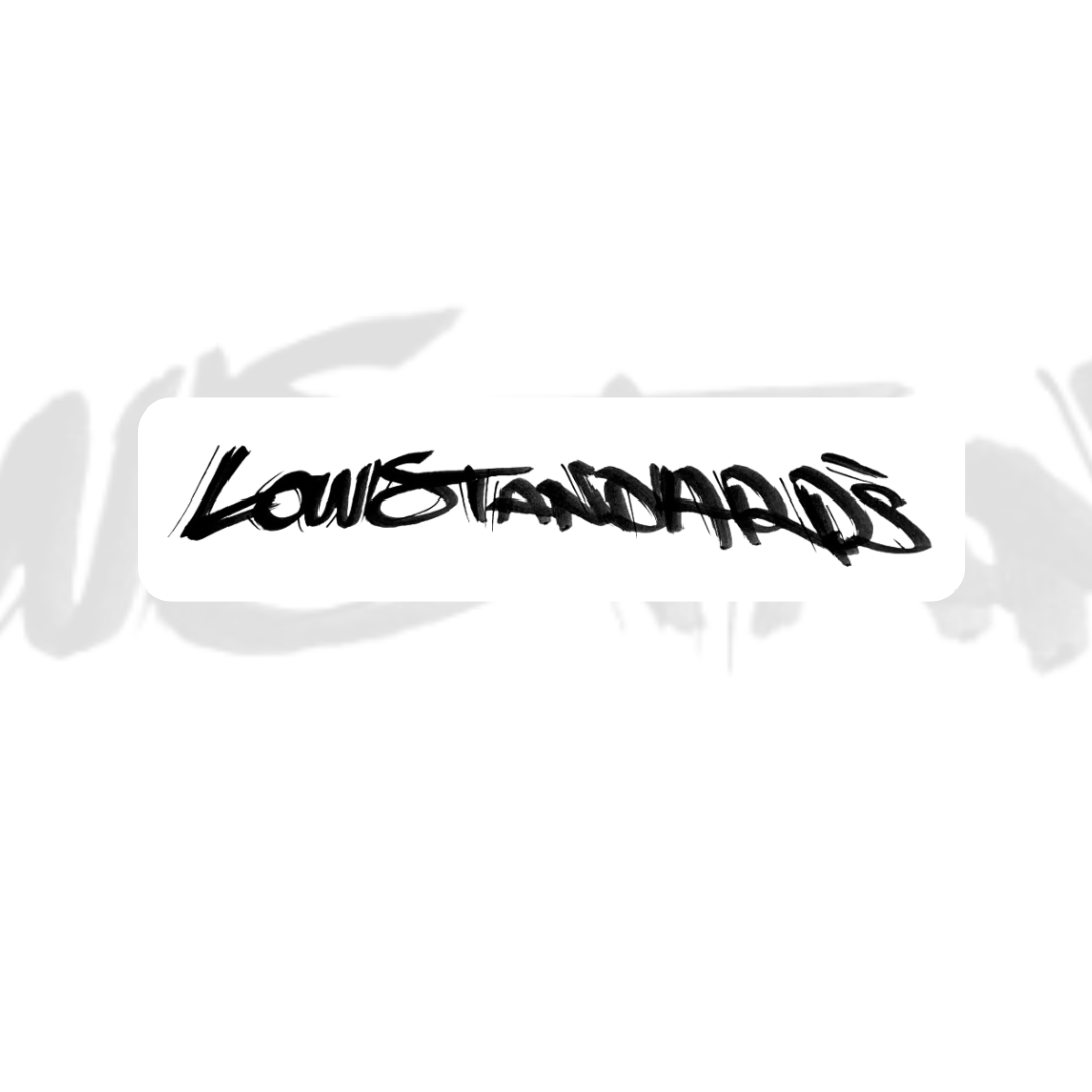 LOW STANDARDS - BLACK - STICKER