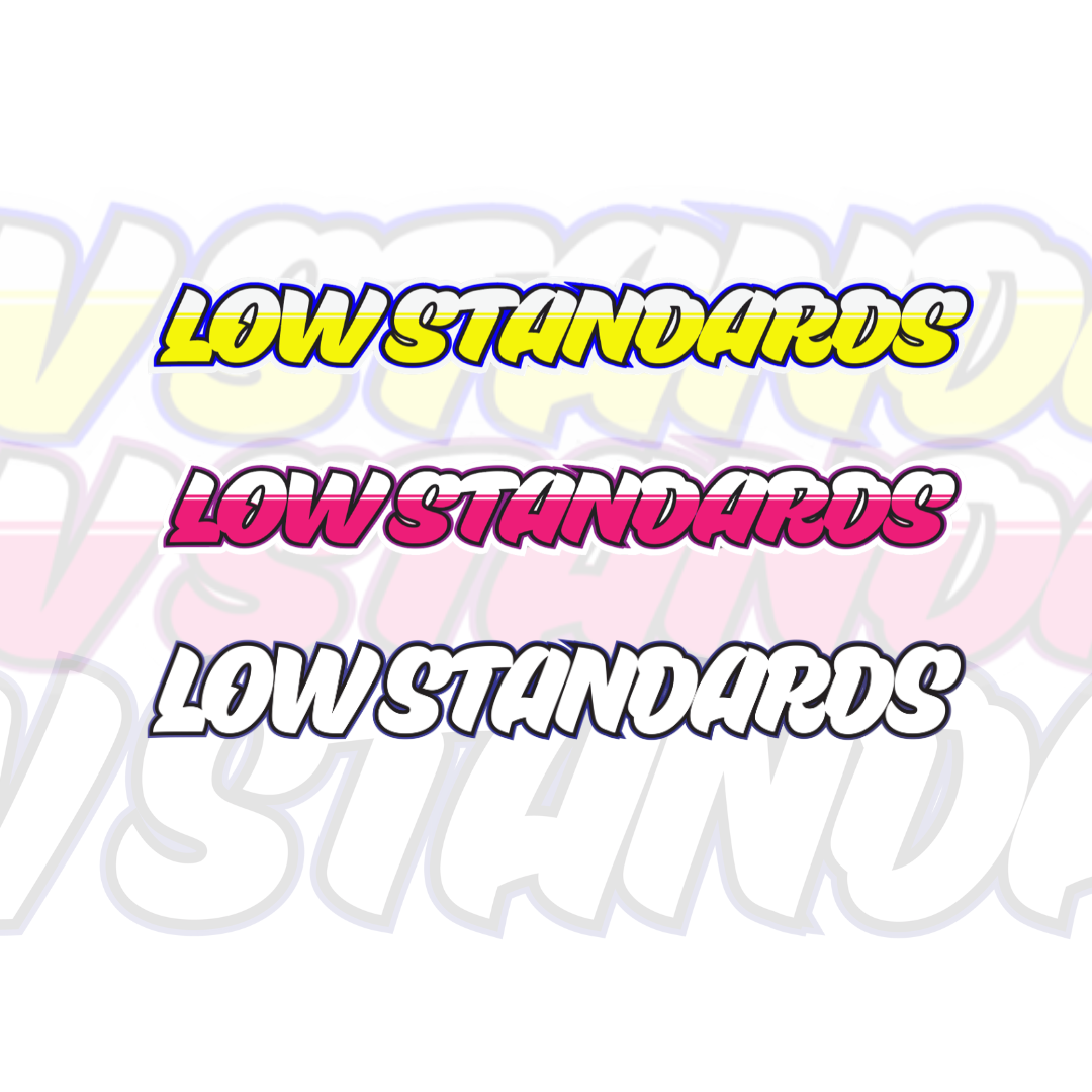 LOW STANDARDS - MULTI COLOUR - STICKER