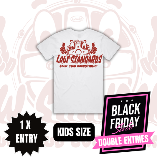 KIDS - LOW STANDARDS - RED - T-SHIRT