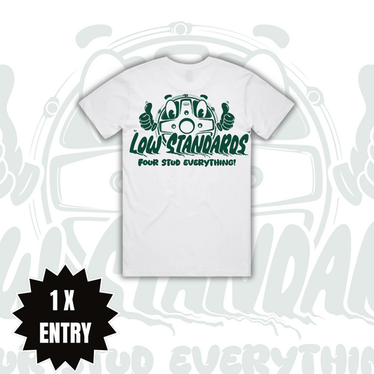 LOW STANDARDS - TSHIRT - WHITE - GREEN