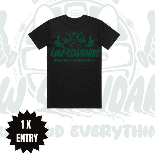 LOW STANDARDS - TSHIRT - BLACK - GREEN