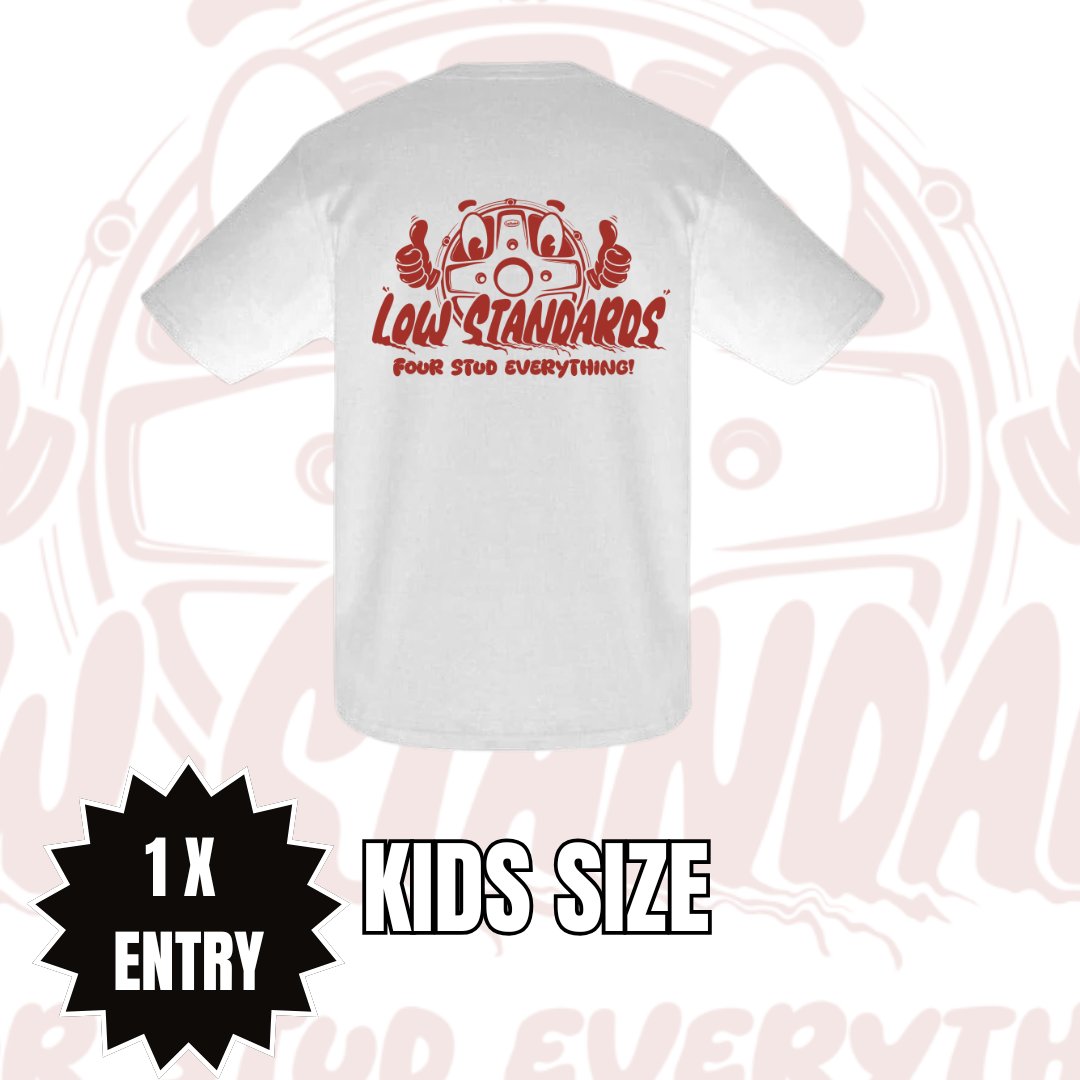 KIDS - LOW STANDARDS - RED - T-SHIRT