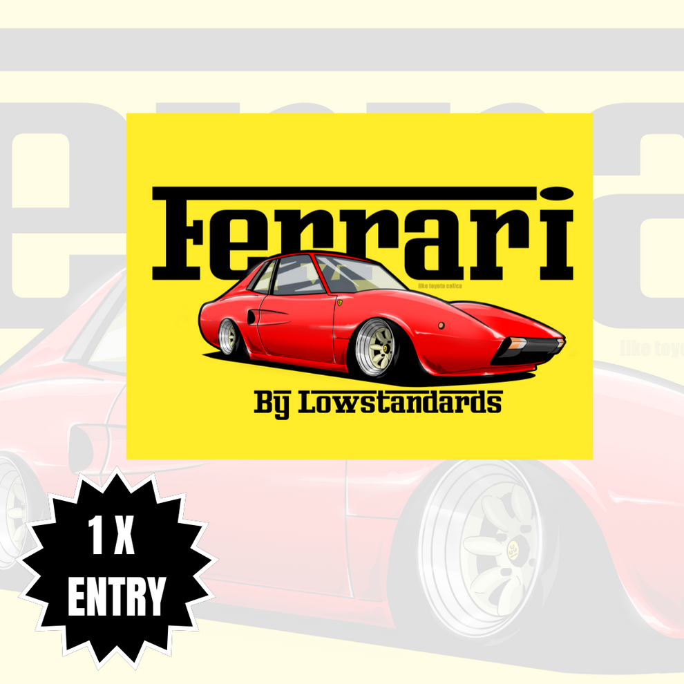 Ferrari Warning Sticker FERRARI - STICKER - YELLOW – LOW STANDARDS