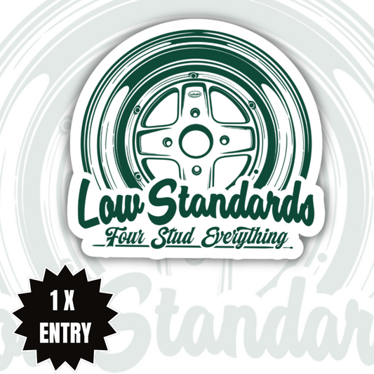 LOW STANDARDS - MKII STICKER - MULTIPLE COLOUR