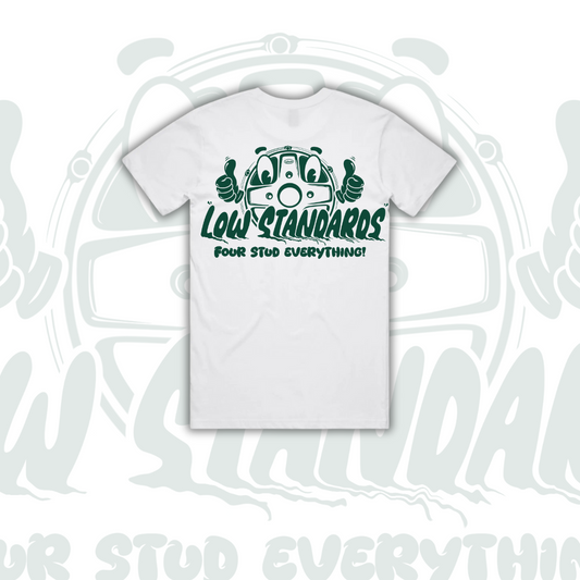 LOW STANDARDS - TSHIRT - WHITE - GREEN