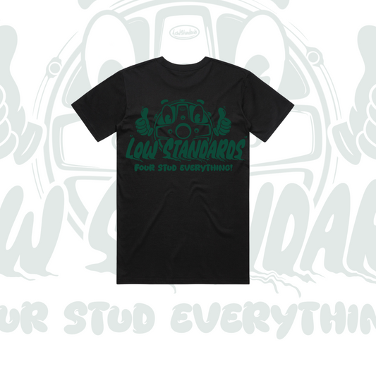 LOW STANDARDS - TSHIRT - BLACK - GREEN