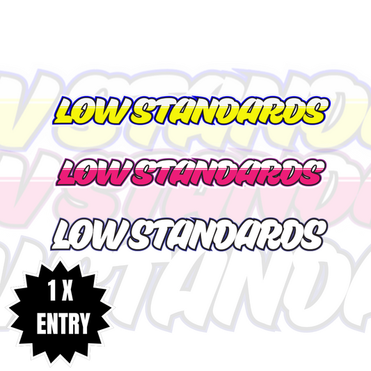 LOW STANDARDS - MULTI COLOUR - STICKER