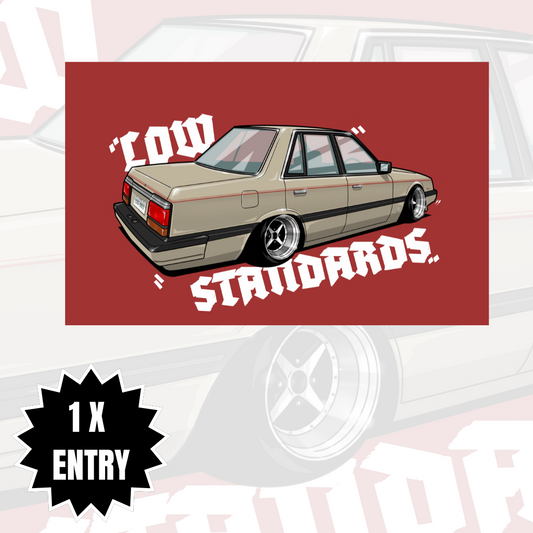 R30 SKYLINE STICKER - RED